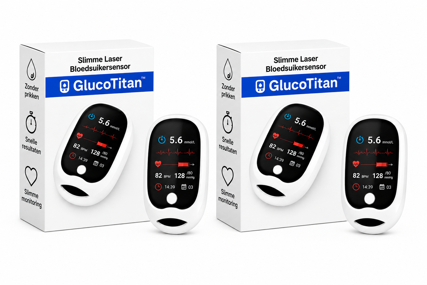 GlucoTitan™ Smart Laser Bloedglucosemeter