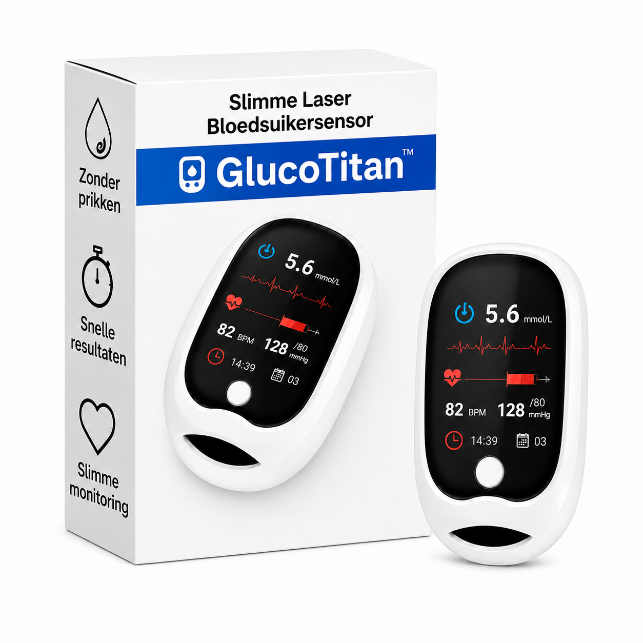 GlucoTitan™ Smart Laser Bloedglucosemeter