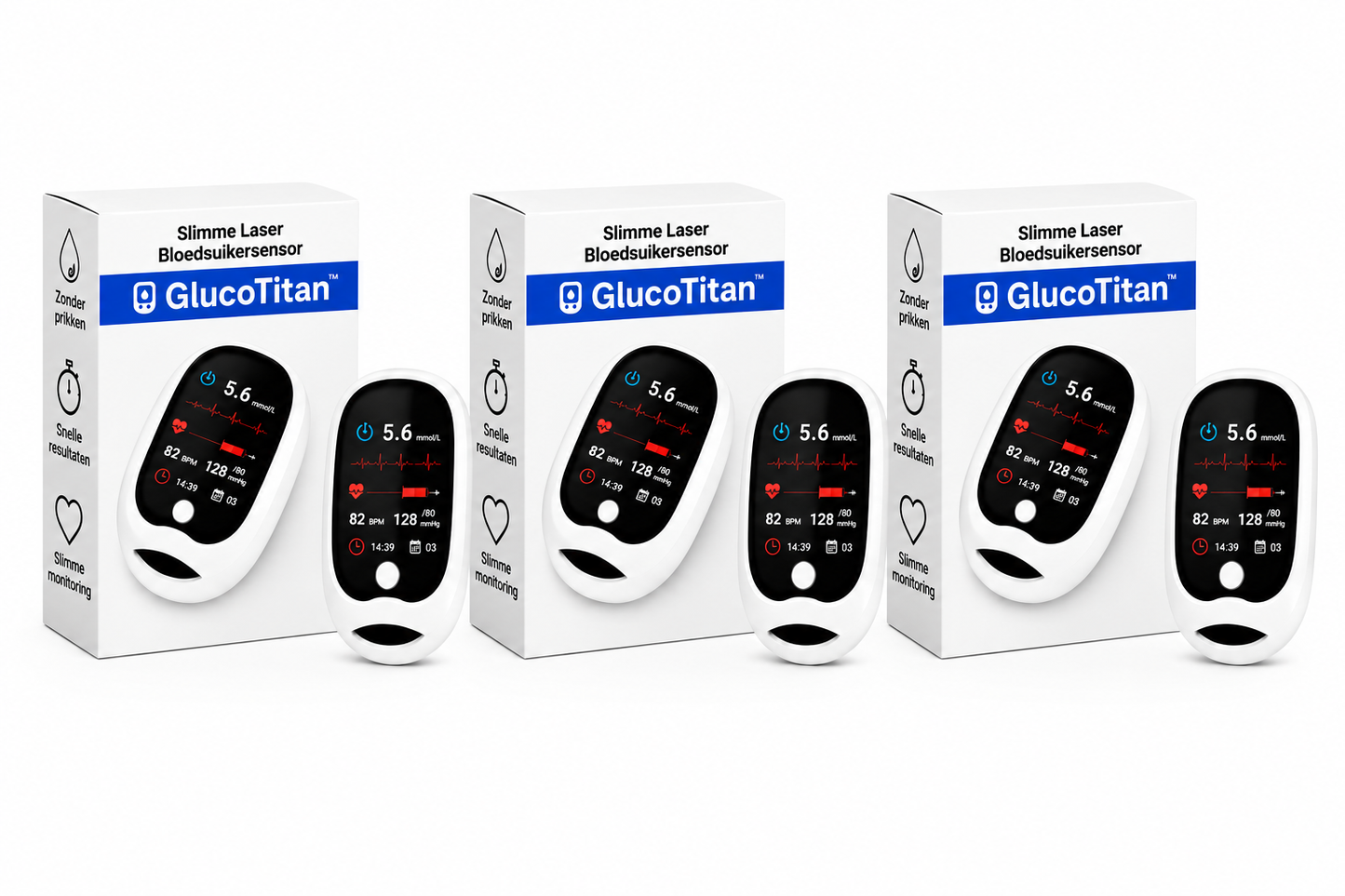 GlucoTitan™ Smart Laser Bloedglucosemeter